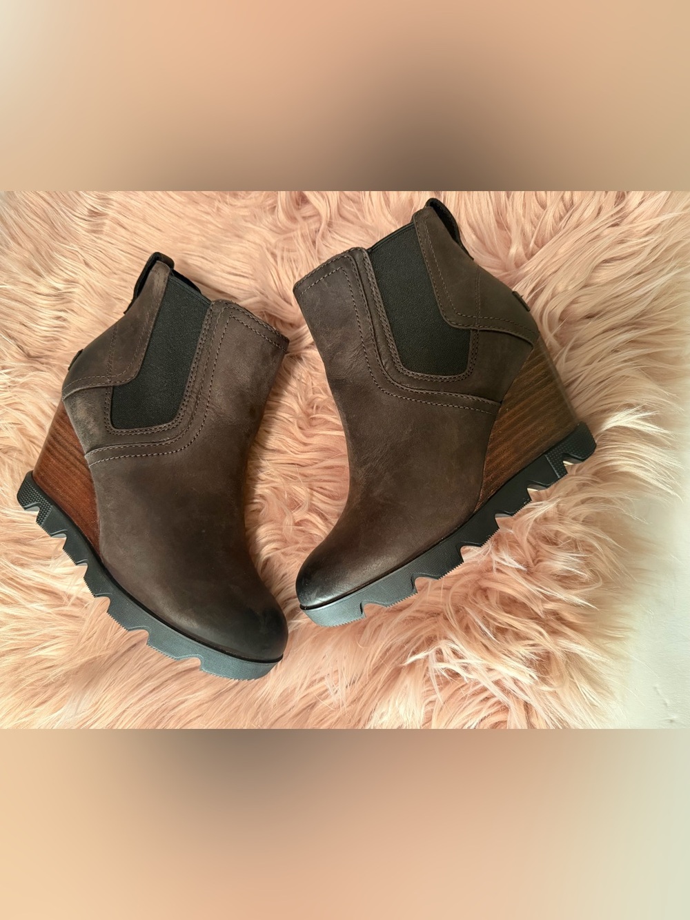 Sorel Joan Uptown Chelsea Boots Brown Size 5,5